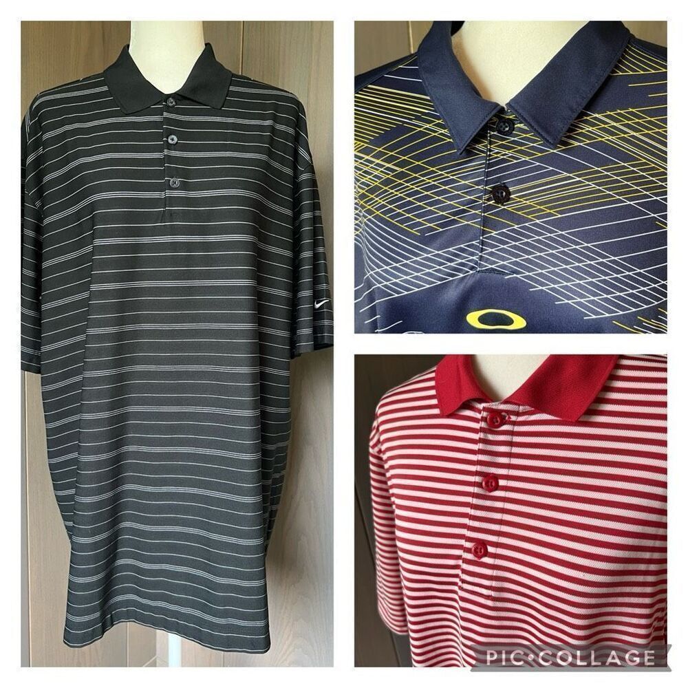 Golf Shirts 3 Men’s XL NIKE, OAKLEY, ASHWORTH